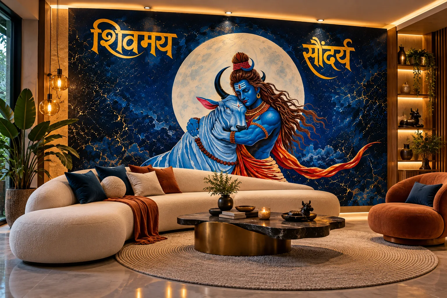 Shiva and Nandi Mural